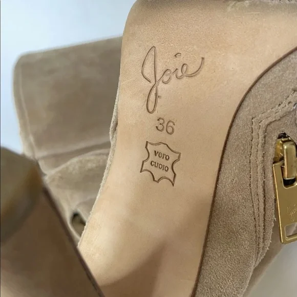 Joie Bentlee Suede Leather Over The Knee Heeled Boots Sz 36B - Picture 7 of 10